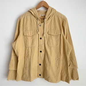 indigo thread co. NWOT Womens Corduroy Hooded Jacket, Full Zip Front/Snap, 1X